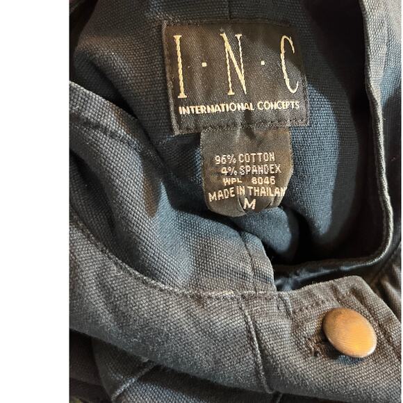 I.N.C. Utility Jacket Medium Structured Military Style Heavy Cotton - Picture 5 of 14